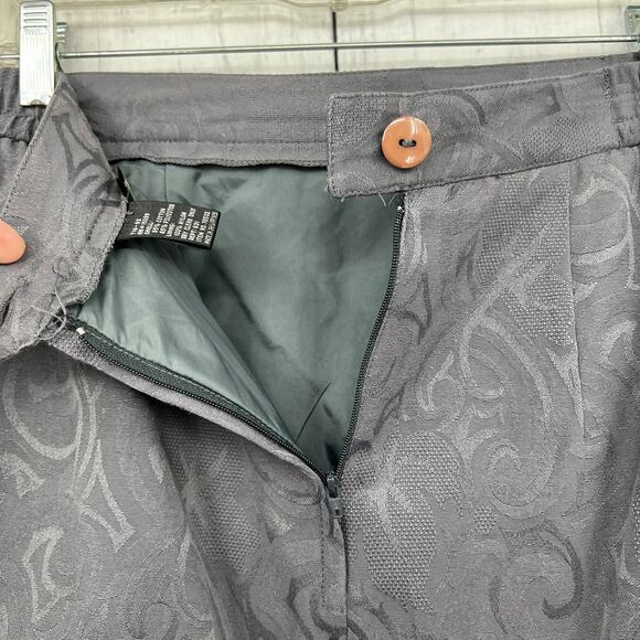 Exec Collection US 10 VINTAGE Y2K Gray Purple Jacquard Blazer Skirt Suit Set - Picture 12 of 13